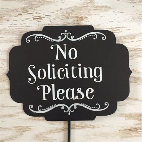 Black & White No Soliciting Sign Sticker Small No Soliciting Sticker No Soliciting Decal Waterproof Outdoor Vinyl Sticker For Ring Doorbell. . Etsy no soliciting sign